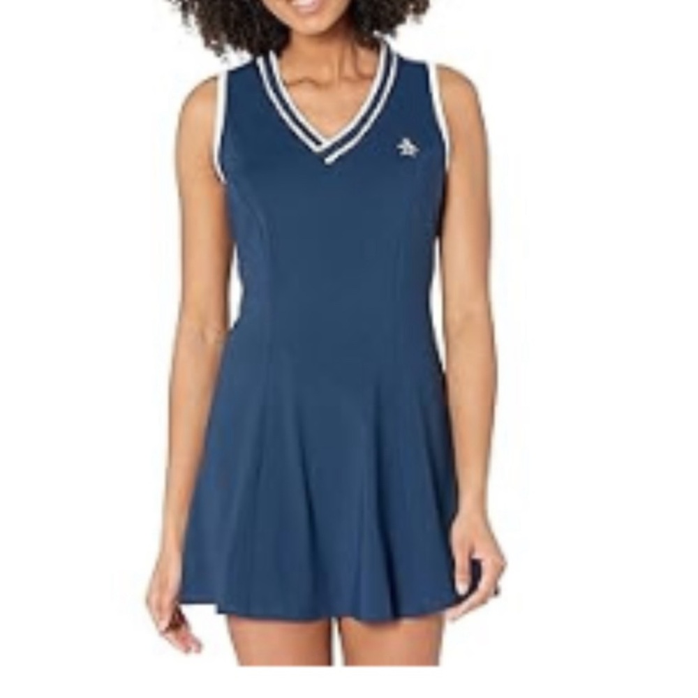 BRAND NEW W TAGS-ORIGINAL PENQUIN WOMEN'S ESSENTIAL PERFORMANCE DRESS NAVY BLUE